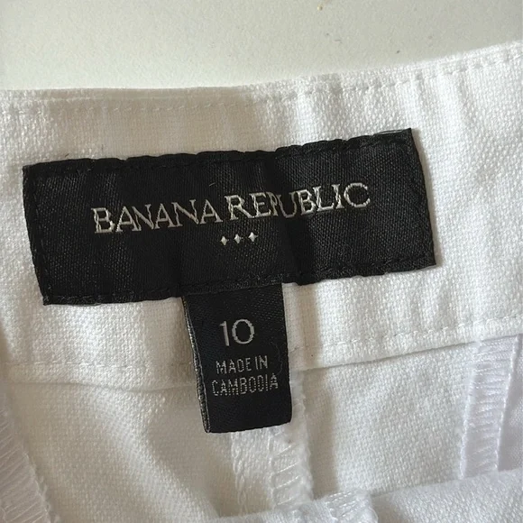 Banana Republic High Waist Sailor White Shorts size 10 - Picture 4 of 4